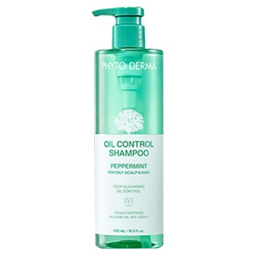 PHYTO DERMA 朵蔓 草本控油薄荷洗髮精，油性頭皮適用，含涼爽薄荷和迷迭香，深層清潔頭皮  490ml  1瓶