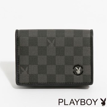 PLAYBOY - 卡片夾  Honour系列 - 黑色