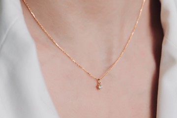 Haute｜小流星15 分圓鑽 18K 金項鍊
