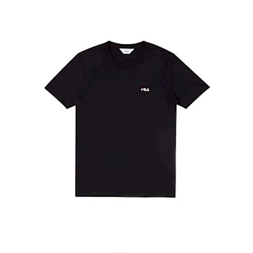 FILA 中性短袖圓領T恤-黑色 1TEZ-1500-BK