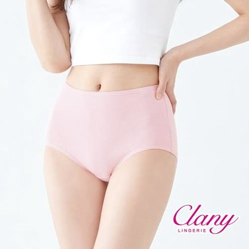 【Clany 可蘭霓】純棉長效抗菌中腰內褲 (M-2XL)｜加大尺碼 透氣包臀 2237-31 櫻花粉