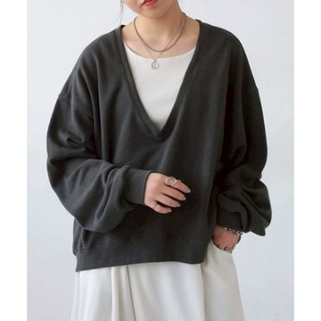 大V鬆弛感｜純棉舒適｜簡約長袖｜經典百搭｜自然垂墜拉長腿部線條 淺藍色AYA-00021-F-32 Light blue