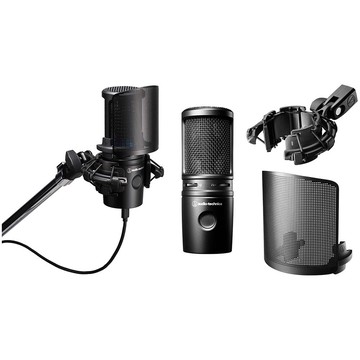 鐵三角 AT2020USB-X+AT8455 +AT8175 電競直播聲創組合