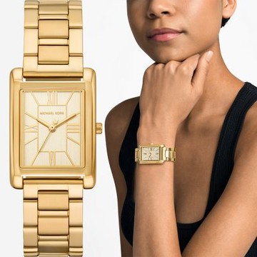 Michael Kors MK Essex 復古方型女錶 1212購物節 送禮推薦-26mm MK4904