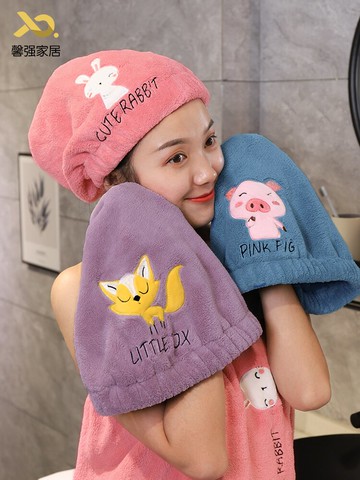 超強速干免吹可愛加厚干發帽 超厚強吸水韓國干頭發巾女擦頭毛巾