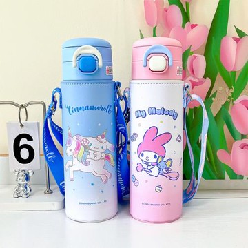 正版三麗鷗授權保溫杯高顏值卡通學生運動杯子便捷大容量雙飲水杯