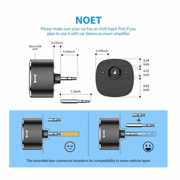 Esky 車用藍芽接收器bluetooth Aux Car Audio Adapter With Dual 2 4a Usb Port 2美國直購 台灣樂天市場 Line購物