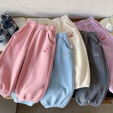 Mini baby🌷兒童奧利絨褲子秋冬寶寶加絨加厚冬季保暖不透風束腳長褲