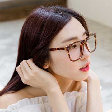 [台製MIT]經典膠框平光鏡【GMIT0218】-棕豹