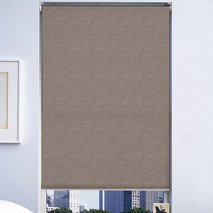 清朗仿麻遮光捲簾 淺茶色款 150x175cm