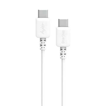 Avier One Step Terra USB-C to USB-C 環保快充傳輸線 3A 60W  1.2m  白色  1條