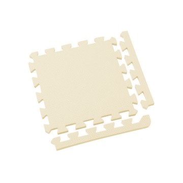 特力屋 EVA巧拼防護地墊 鵝黃 62x62x2cm 4入