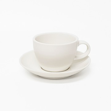 HORECA 2號陶瓷咖啡杯盤組 200ml 白色  1組