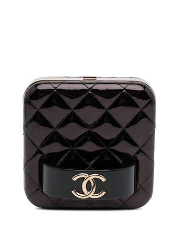 CHANEL Pre-Owned - CC diamond-quilted clutch bag - women - Leather - One Size - Black