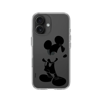 iPhone 16 Clear Case（相機按鈕） 透明 - 迪士尼-米奇 Mickey - 黑標款-米奇只有黑色