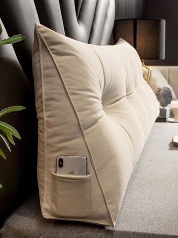 北歐床頭靠墊靠枕軟包三角沙發大靠背護腰枕榻榻米床上靠背可拆洗 99購物節