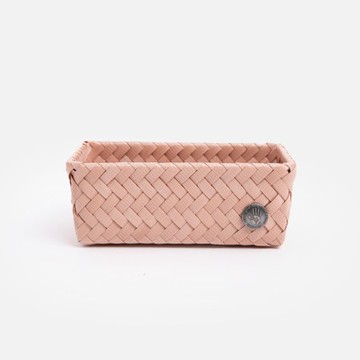 Handed By Fit編織方形分隔籃S 粉