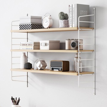 書架墻上置物架免打孔臥室客廳隔板層板壁掛式掛墻壁墻面置物架子