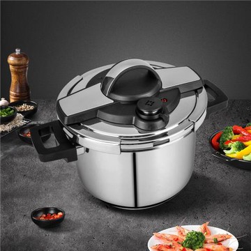 304不銹鋼壓力鍋高壓鍋5人一6人防爆家用快煮鍋燃氣灶壓力鍋3-4