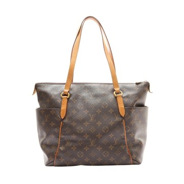 LOUIS VUITTON LV 路易威登 Totally MM 肩背包 棕色 原花帆布 M56689 【二手名牌BRAND OFF】