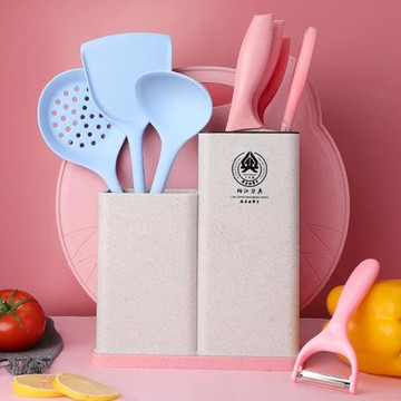 小麥秸稈切菜板家用砧菜板菜刀套裝廚房輔食刀具全套廚具案板組合