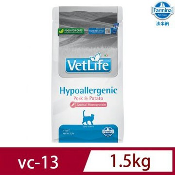 【Farmina 法米納】處方貓飼料系列 VC-13-2kg (貓用皮膚保健/）