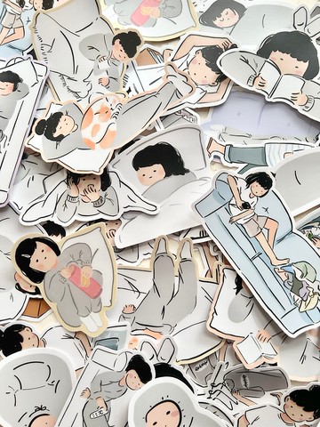 吳郁小姐防水貼紙 電腦貼紙 行李貼紙【多款可單選】