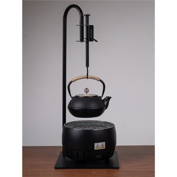 圍爐煮茶懸掛式吊壺電熱燒水壺鐵壺自在鉤電熱爐燒炭爐玻璃煮茶壺