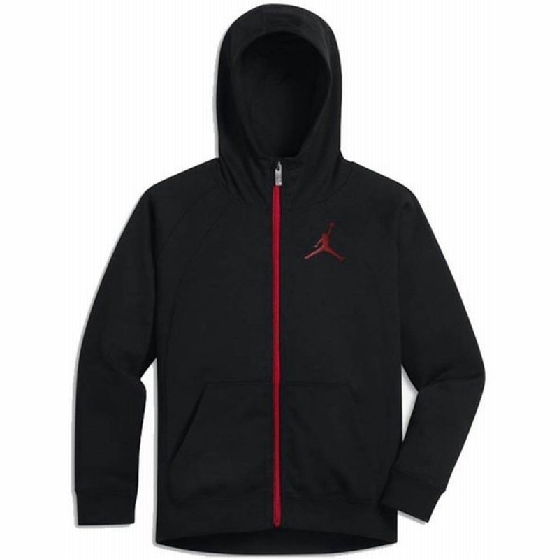 Jordan パーカー フーディー キッズ ユース Full Zip Jumpman Hoodie ナイキ Nike Black Red 通販 Lineポイント最大get Lineショッピング