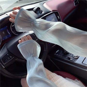 【蜜蜂歡樂社】夏季戶外騎行防曬冰袖寬松袖冰絲大號三鉆