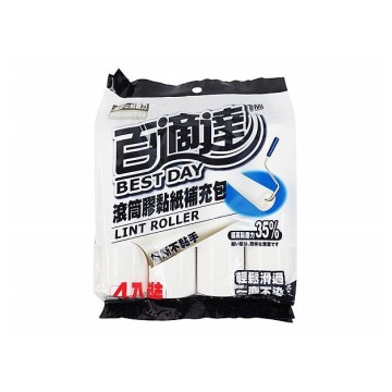 百適達~滾筒膠黏紙補充包16cm(4入)