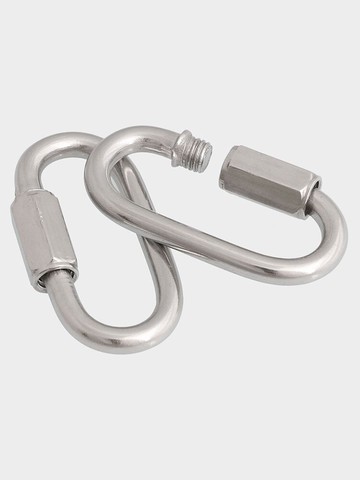 快速接環不銹鋼304 連接環跑道扣攀巖登山保險扣鏈條扣環帶鎖掛扣