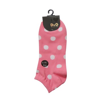 D&G BEAUTY 圓點隱形襪 D263  粉色 + 白色  22~25cm