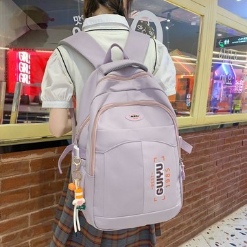 大容量🍋小學高中初中生女孩書包中學生韓版大容量揹包校園女生休閒雙肩包多隔層大口袋超實用減壓護脊雙肩包 學生上課書包