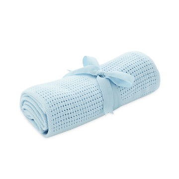 奇哥 - 純棉洞洞毯70x90cm(5色選擇)-藍色