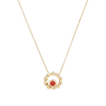 每日好運計畫_扭扭花圈純銀項鍊