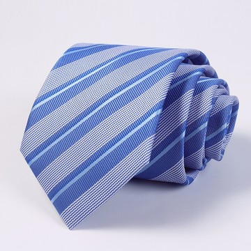 獵尚  清新時尚藍色條紋領帶男 正裝上班職業寬男士領帶禮盒裝