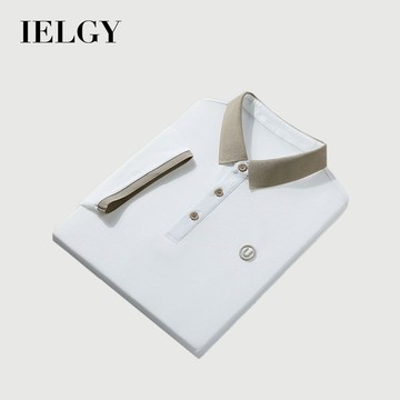 IELGY刺繡PoLo寬鬆加商務休閒半袖T恤