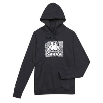 KAPPA 義大利時尚 精典棉感男款針織運動連帽T 黑 351474W005
