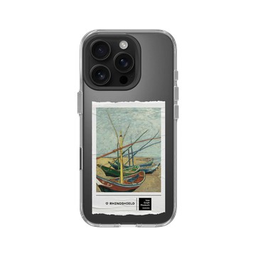 iPhone 16 Pro Clear Case（相機按鈕） 透明 - Van Gogh Museum - 聖馬迪拉莫海邊的漁船
