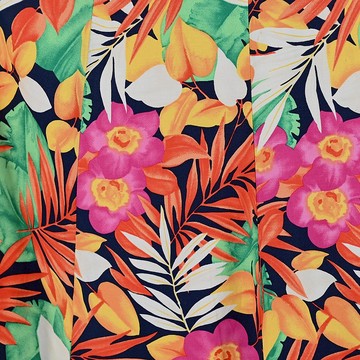 【蛋植物古着】繽彩雨林印花高腰古著長裙