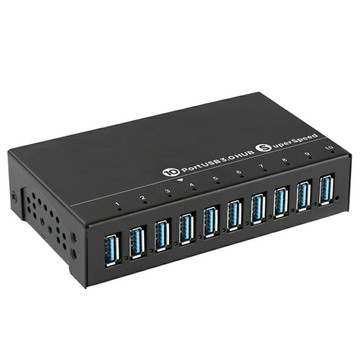 【易控王】工業級 USB3.0 Hub 10Port USB3.0 10埠集線器 40-732-02