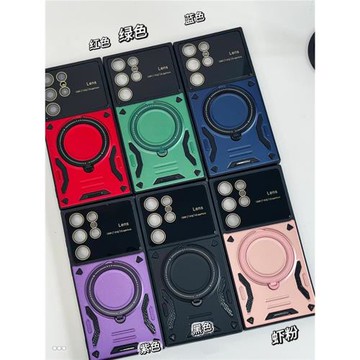 適用三星Galaxy S25ultra360優盾旋轉支架磁吸無線充防摔手機殼A35/24/34/54/12/53/52二合一個性保護套A04E