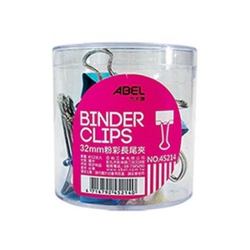 【阿翔小舖】『ABEL』力大牌 OA筒文具系列 彩色長尾夾/32mm、25mm、19mm、15mm