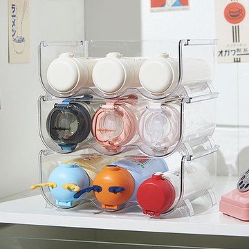 Anplus 多用途隨行杯收納架  透明  3個