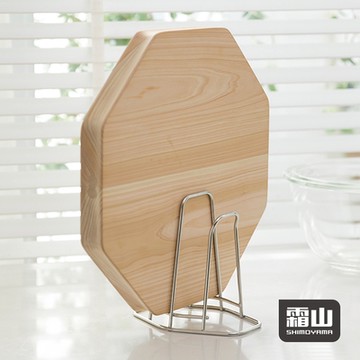 日本霜山 304不鏽鋼雙層多功能砧板收納架 (鍋蓋架)