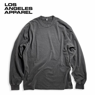 Los Angeles Apparel L/S T-shirts 1807GD Garment Dye Crew Neck 6.5oz Atlantic Green