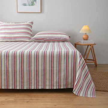 哈麻雙鶴100%純亞麻大尺寸夏季雙人床單外單亞麻精梳紗可水洗