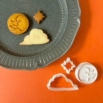 鬼月・雲朵・星星 詭譎夜空餅乾模具組【餅乾模具】萬聖節