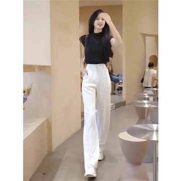 品牌高端女裝2025年新款夏季時尚氣質時髦港風闊腿褲職業兩件套